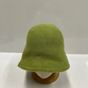 Green Knit Bucket Hat Summer Sun Hat